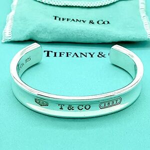 Wide Tiffany & Co 925 Sterling Silver open cuff bracelet 42.8g
